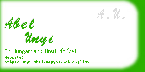 abel unyi business card